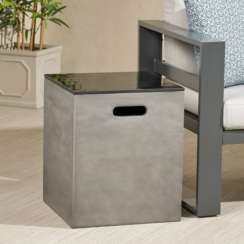 Outdoor Modern Tank Holder Side Table - NH144113