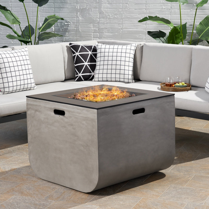 Outdoor Modern 30-Inch Square Fire Pit - NH344113