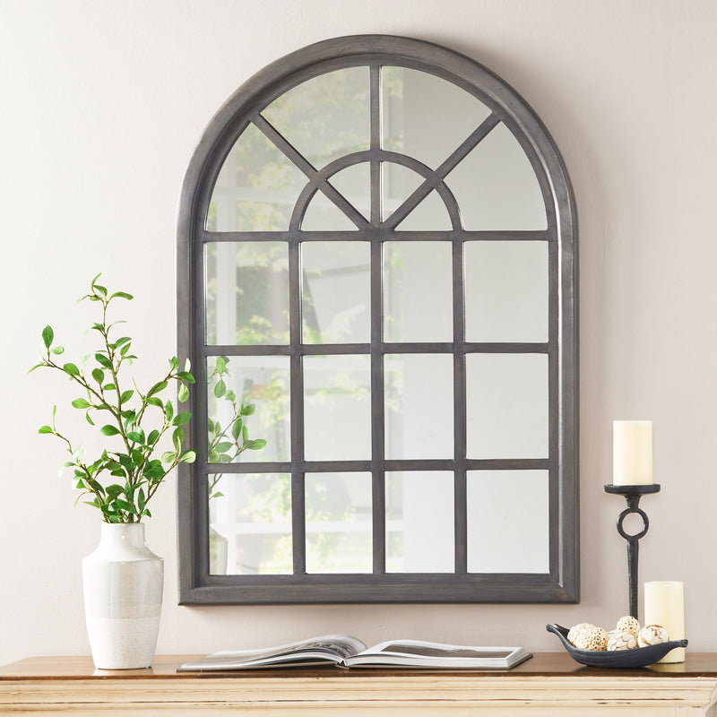 Traditional Arched Windowpane Mirror - NH255113