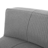 Indoor Contemporary Fabric 5 Seater Bean Bag Sectional with Ottoman - NH232113