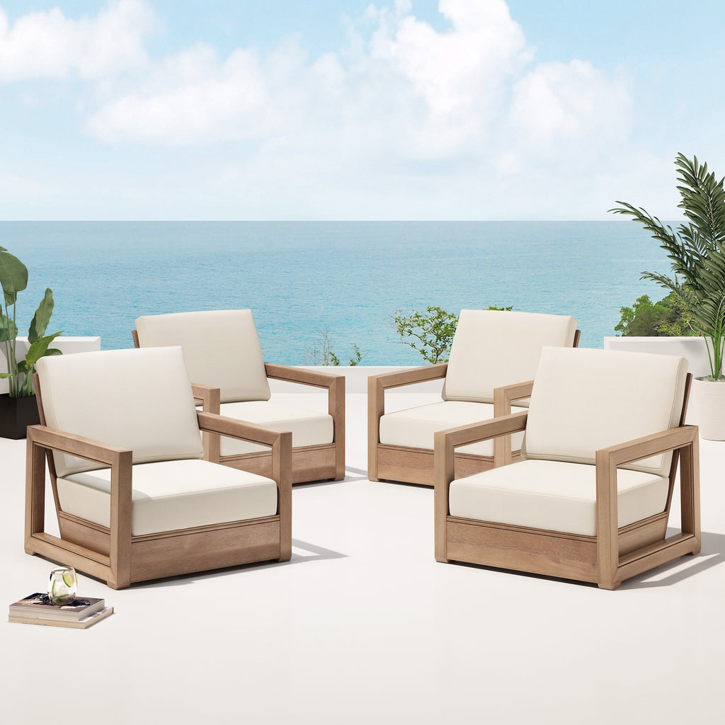 Outdoor club chairs on sale set of 4