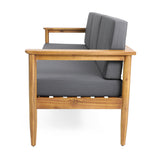 Outdoor Acacia Wood 3 Seater Sofa - NH875313