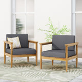 Outdoor Acacia Wood Club Chair (Set of 2) - NH916313