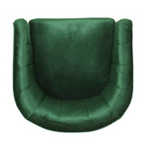Modern Glam Channel Stitch Velvet Swivel Club Chair - NH728413