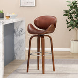 Mid-Century Modern Upholstered Swivel Barstool - NH661413