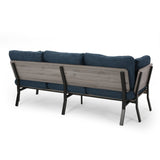 Mid-Century Modern 3 Seater Wood Frame Sofa - NH401313
