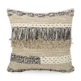 Hand-Loomed Boho Throw Pillow - NH415213