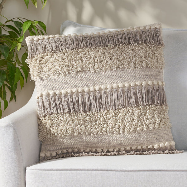 Hand-Loomed Boho Pillow Cover - NH255213