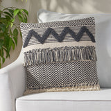 Hand-Loomed Boho Throw Pillow - NH435213