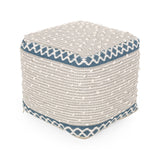 Hand-Crafted Cotton Cube Pouf - NH281213