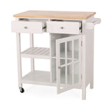 Contemporary Kitchen Cart with Wheels - NH643313