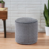 Boho Fabric Cylinder Pouf - NH926213