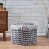 Boho Fabric Cube Pouf - NH426213