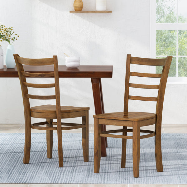 Farmhouse Wooden Dining Chairs (Set of 2) - NH486313