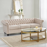 Tufted Fabric Chesterfield 3 Seater Sofa - NH614113