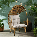 Outdoor Wicker Standing Basket Chair with Cushion - NH233113