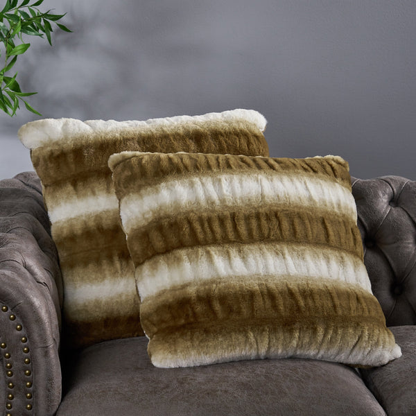Modern Faux Fur Pillow Cover (Set of 2) - NH850113