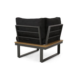 Outdoor Aluminum V-Shaped 5 Seater Sofa Set with Cushions - NH203313