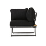 Outdoor Aluminum V-Shaped 5 Seater Sofa Set with Cushions - NH203313