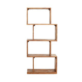 Handcrafted Boho 4 Shelf Acacia Wood Etagere Bookcase - NH745313