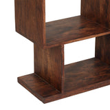 Handcrafted Boho 4 Shelf Acacia Wood Etagere Bookcase - NH745313