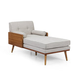Mid-Century Modern Fabric Chaise Lounge - NH253213