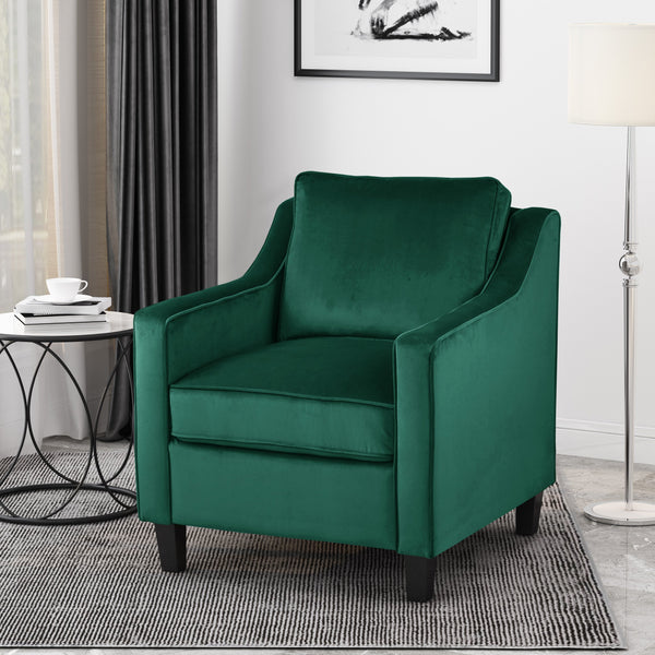 Contemporary Velvet Club Chair - NH152213