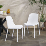 Outdoor Modern Stacking Dining Chair (Set of 2) - NH342213