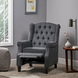 Contemporary Tufted Fabric Push Back Recliner - NH548113
