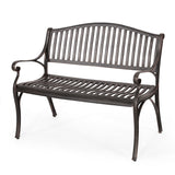Outdoor Traditional Cast Aluminum Bench - NH101313
