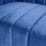 Velvet Love Seat and Club Chairs Living Room Seating Set - NH657213
