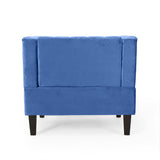 Contemporary Channel Stitch Velvet Club Chair - NH067213