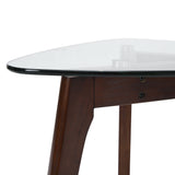 Mid-Century Modern End Table with Glass Top - NH329313