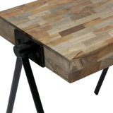 Handcrafted Modern Industrial Mango Wood Side Table - NH216313