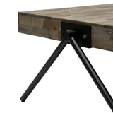 Handcrafted Modern Industrial Mango Wood Coffee Table - NH316313