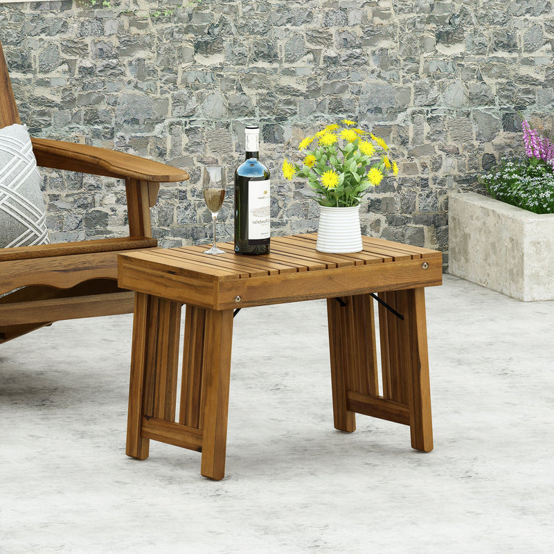 Outdoor Acacia Wood Folding Side Table - NH447213