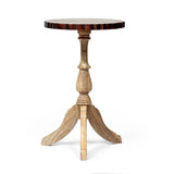 Handcrafted Boho Mango Wood End Table - NH606313