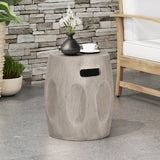 Outdoor Contemporary Lightweight Concrete Accent Side Table - NH267213