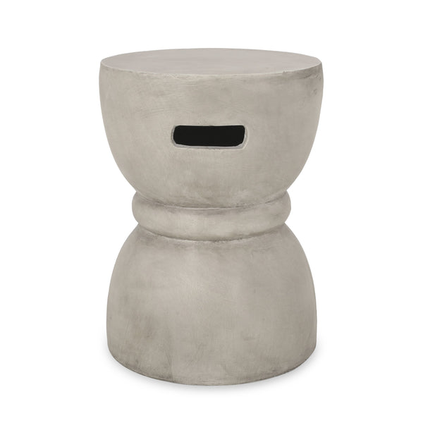 Outdoor Contemporary Lightweight Concrete Accent Side Table - NH967213