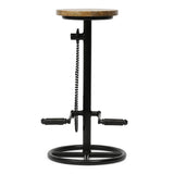 Industrial Handcrafted Mango Wood Pedal Barstool - NH887413