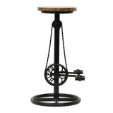 Industrial Handcrafted Mango Wood Pedal Barstool - NH887413