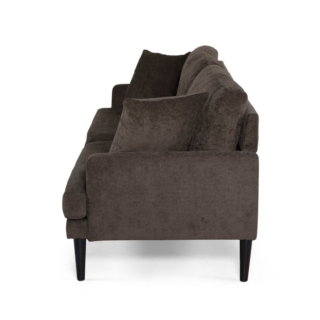 Contemporary 3 Seater Fabric Sofa with Accent Pillows NH899213