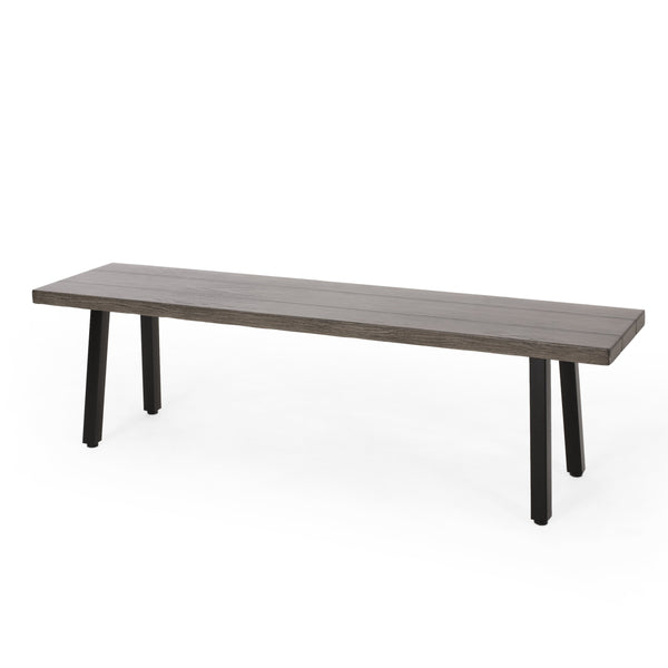 Outdoor Modern Industrial Aluminum Dining Bench - NH050313