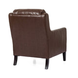 Contemporary Pillow Tufted Faux Leather Club Chair - NH891313