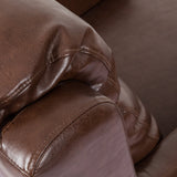 Contemporary Pillow Tufted Faux Leather Club Chair - NH891313