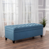 Tufted Fabric Storage Ottoman Bench - NH078692