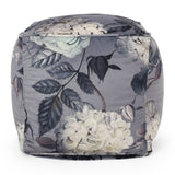Traditional Fabric Flower Print Pouf - NH005413