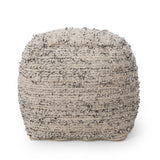 Boho Handcrafted Fabric Cube Pouf - NH604413