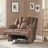 Contemporary Pillow Tufted Massage Recliner - NH481413