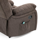 Contemporary Pillow Tufted Massage Recliner - NH681413